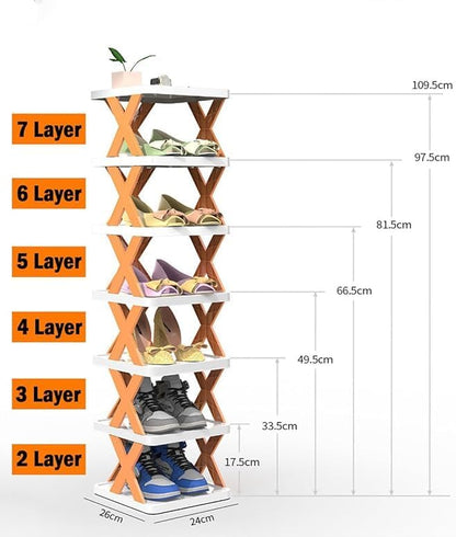 X-Shaped Shoe Rack