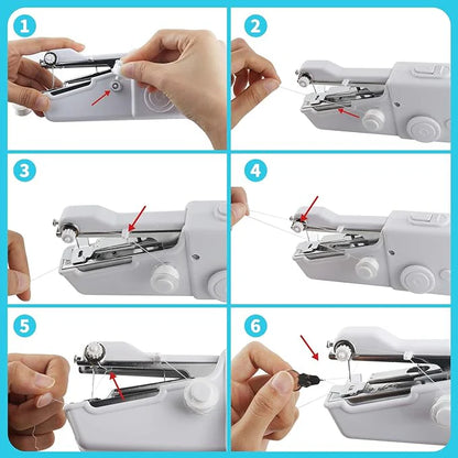 Handy Stitch Portable Handheld Sewing Machine – Cordless Mini Sewing Machine for Quick Repairs & DIY