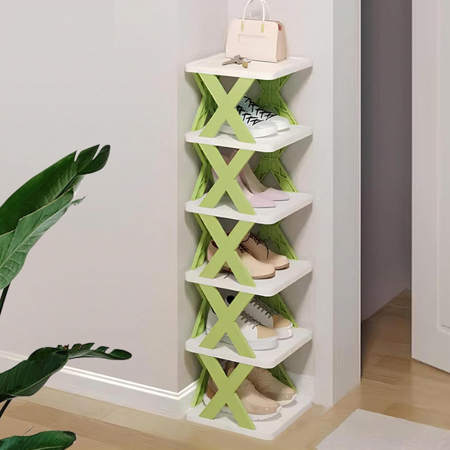 X-Shaped Shoe Rack